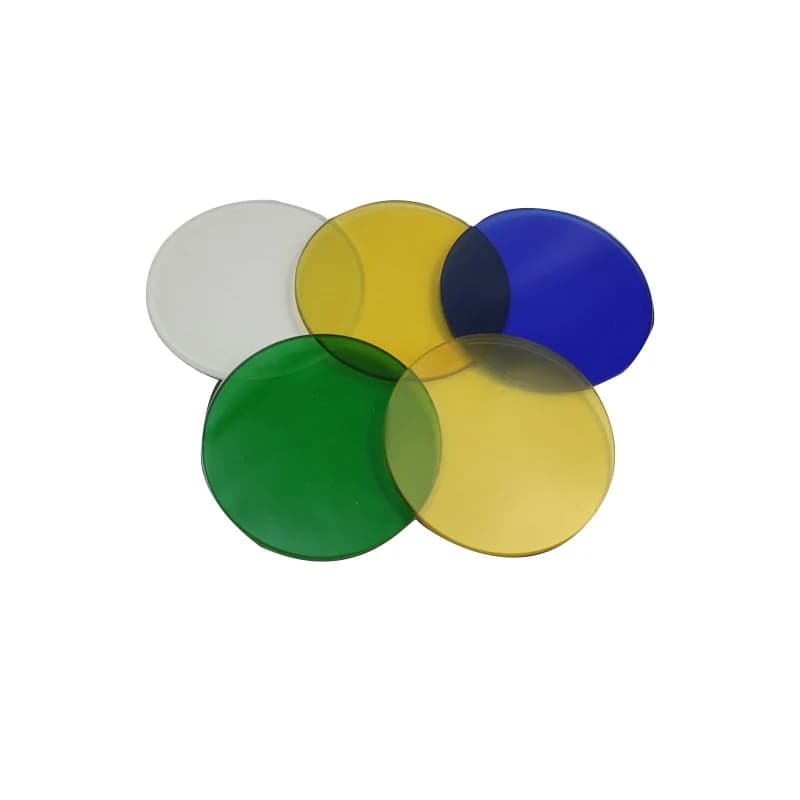 1 pz 32mm filtro colore microscopio verde blu giallo rosso vetro smerigliato ottico bianco filtro microscopio biologico