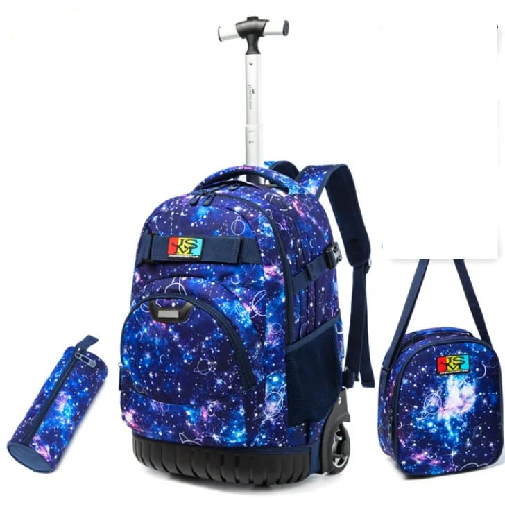 Borse per zaino da scuola per bambini Zaino con ruote per ragazzo Zaino da viaggio per bambini Ruote Zaini con ruote Borse trolley