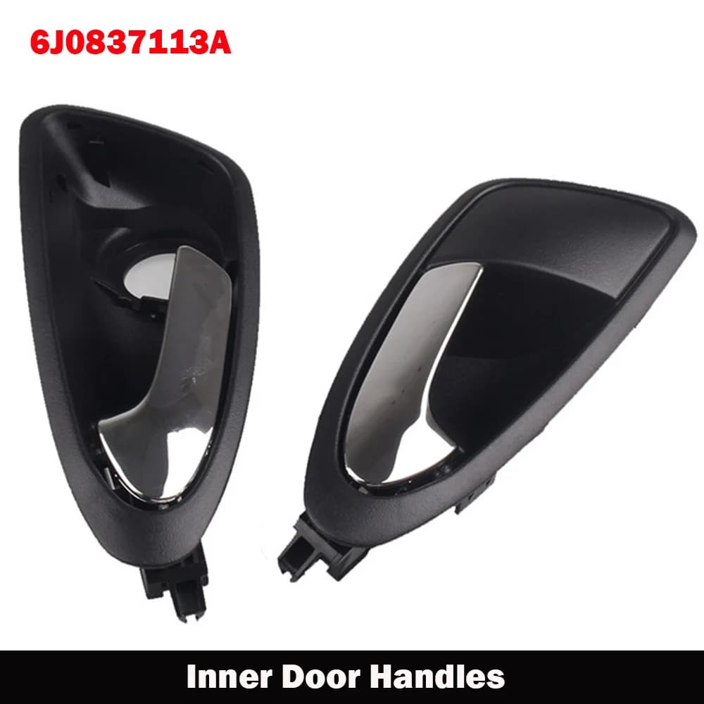 Maniglie per porte nere sinistra/destra Maniglie per porte interne automatiche ABS 6J 0837113 Un 6J 1837113 Un interno dell'auto per SEAT Ibiza 2009-2012 GW