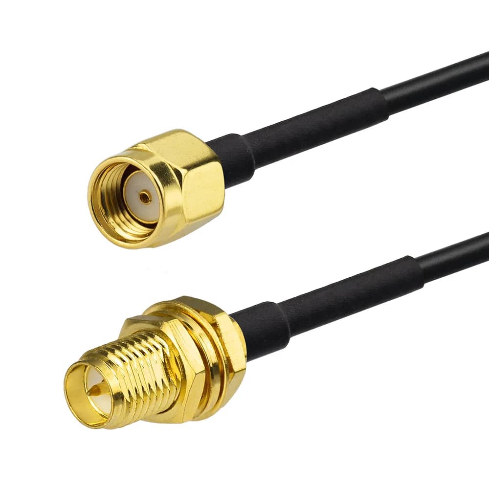 RP-SMA Maschio a RP-SMA Femmina Montaggio su Paratia RG174 Cavo di Prolunga Antenna WiFi 610 cm per Ripetitore Ripetitore Segnale Router WiFi