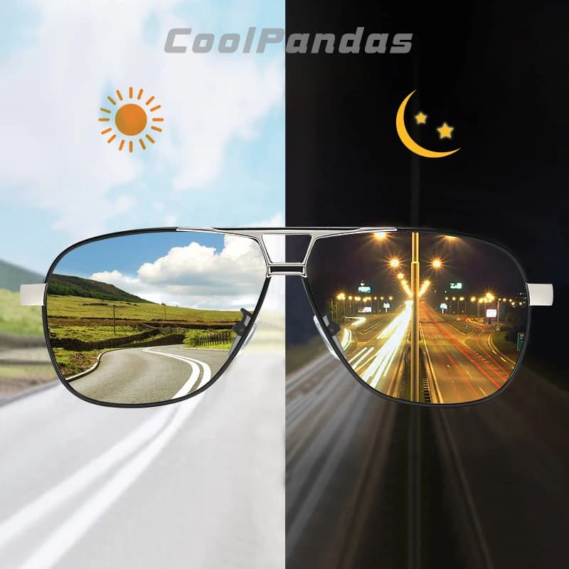 Top Brand Vintage Aviation Sunglasses Polarized Men Photochromic Anti-Glare Driving Glasses Women Chameleon Goggle Oculos de sol