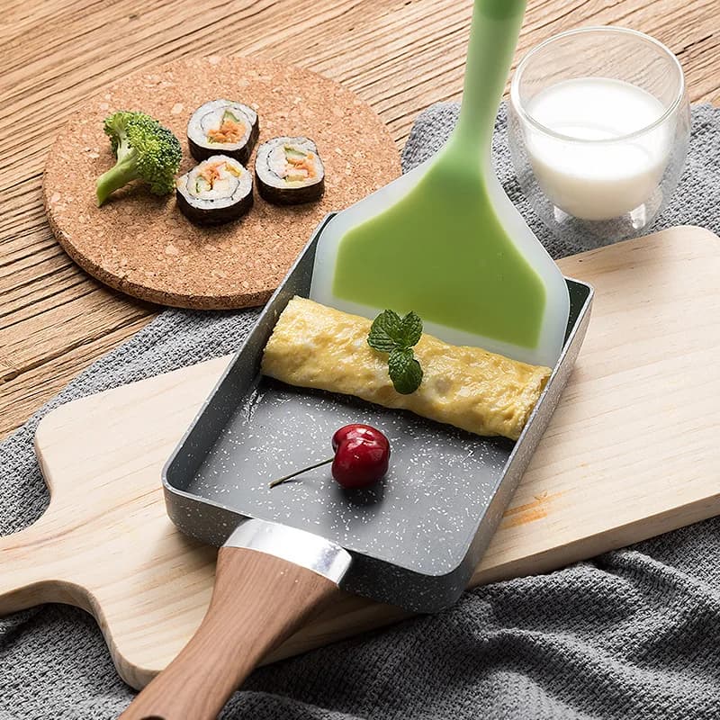 Padella Tamagoyaki frittata padella antiaderente nera padella per uova Pancake pentola da cucina uso per fornello a Gas