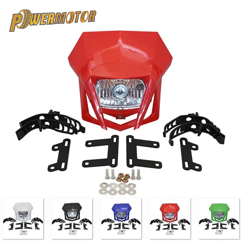Universale Del Motociclo Faro Cupolino Farol De Milha Para Moto Misura Per HONDA XR CRF 150 230 250 450 Dirt Bike