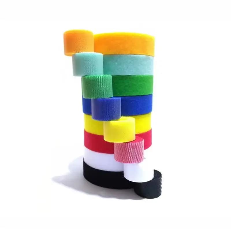 5M Velcro 10 / 20mm nastro di fissaggio autoadesivo di colore, gancio forte riutilizzabile, anello per cavo, nastro in Velcro autoadesivo fai-da-te