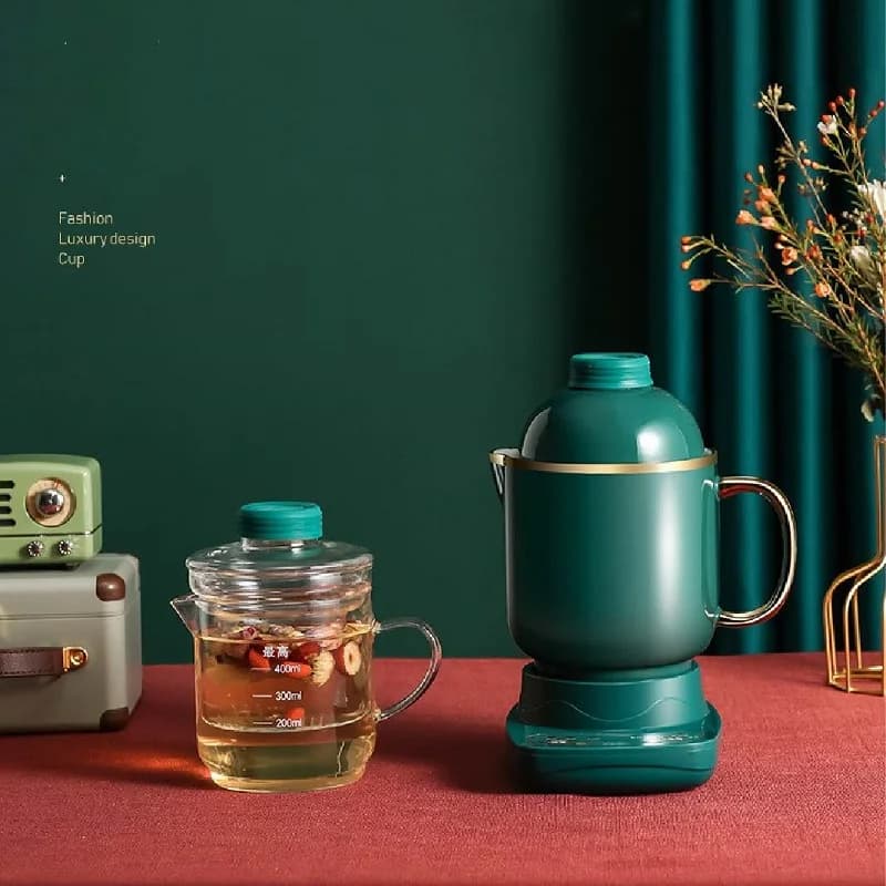 110V Mini Salute Pentola Bollitore Elettrico Appuntamento Ufficio Fiore di Ceramica Teiera Multifunzionale Tea Brewer Auto Tenere Al Caldo 600ml
