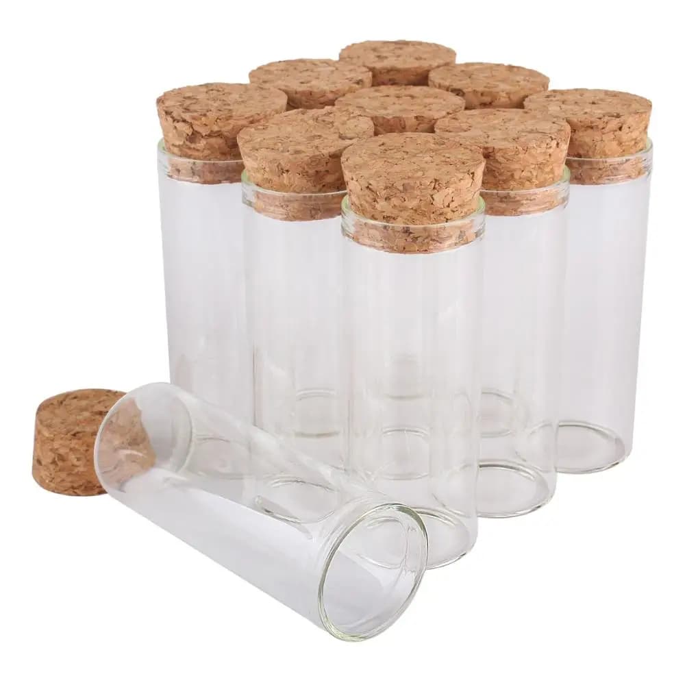 24 pezzi 40ml dimensioni 30*80mm provetta con tappo di sughero bottiglie di spezie contenitori vasetti fiale mestiere fai da te