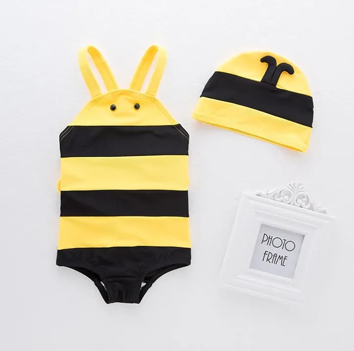 Beautiful new Arrival A Rows Bee Model Baby Boy Siamese Swimwear with Swimwear/Children Dress Swimming Spring Hot 3191