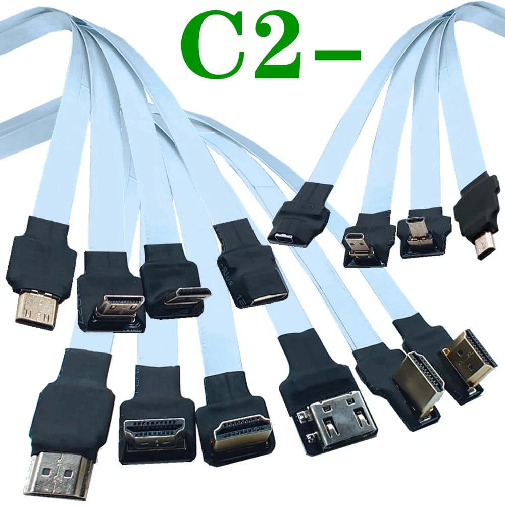 Cavo compatibile FPC Micro MINIHDMI Adattatore angolo di 90 gradi verso il basso per Raspberry Pi DJI UAV PTZ SLR Camera TV/proiettore