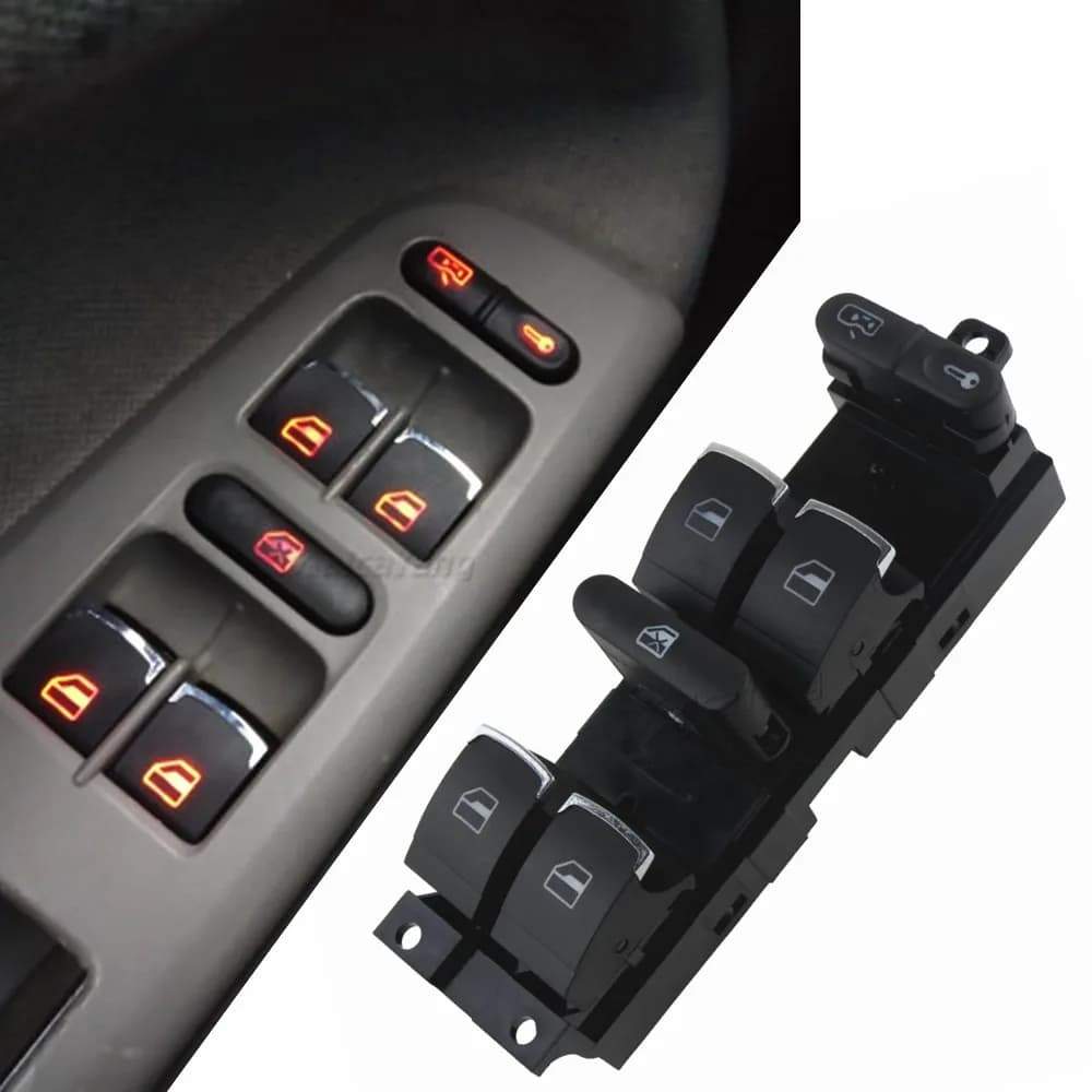 Qualità OEM Per VW 99-04 GTI Golf 4 Jetta MK4 BORA BEETLE Passat B5 B5.5 Finestra Interruttore di Controllo PulsanteOEM: 3BD 959 857 3BD 959857