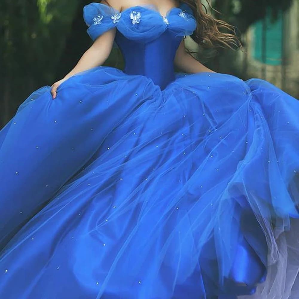 Bealegantom Abito da ballo in organza Cenerentola Abiti stile Quinceanera con perline Lunghezza pavimento Abiti da ballo per spettacoli dolci 16 anni QA434