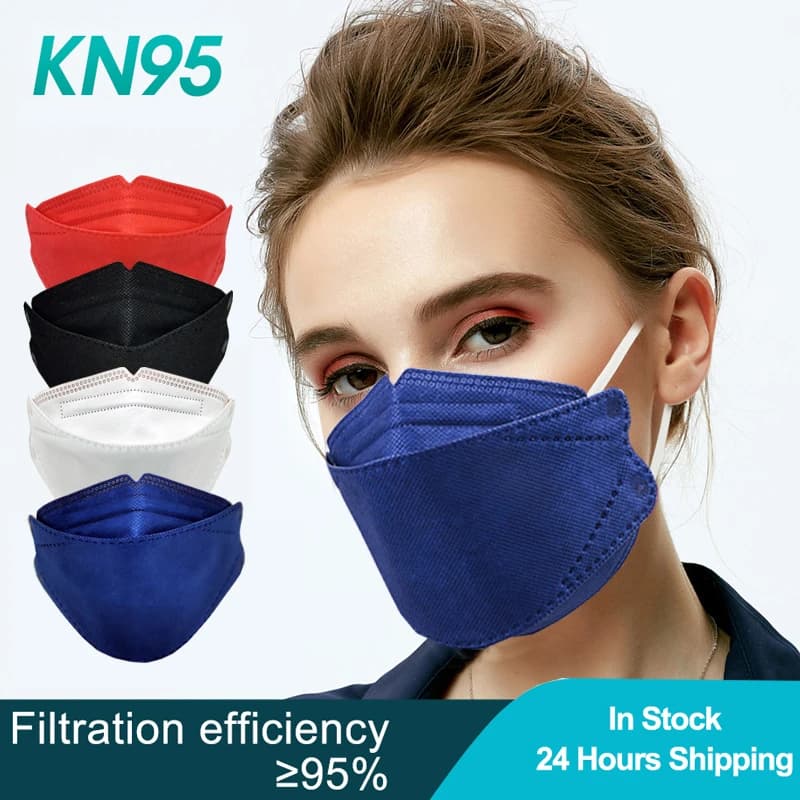 Qualità 4 strati colori Mascarillas fpp2 Adulti FFP2 MASK Adulto Kf94 Tessuto Viso FPP2 Maschera 95% Filtro Respiratore FFP2 Maschera 3D
