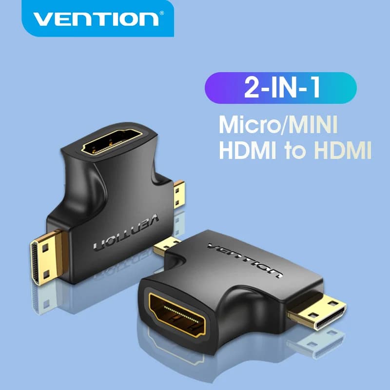 Vention Adapter Micro HDMI Micro Mini 2 in 1 male-female cable connector converter for TV camera