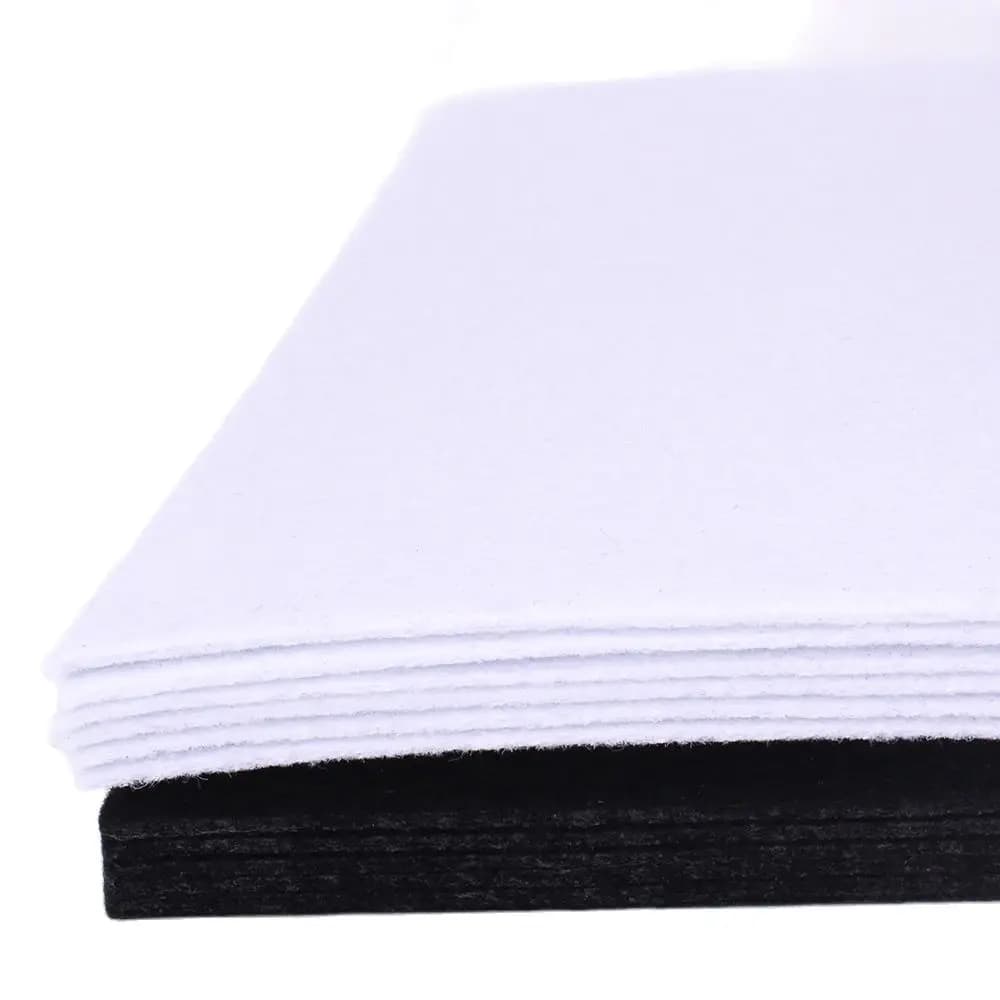 2mm White Black Hard Felt,Cloth,,Polyester Nonwoven Fabric,for Sewing Bag Pillow,CMCYILING,