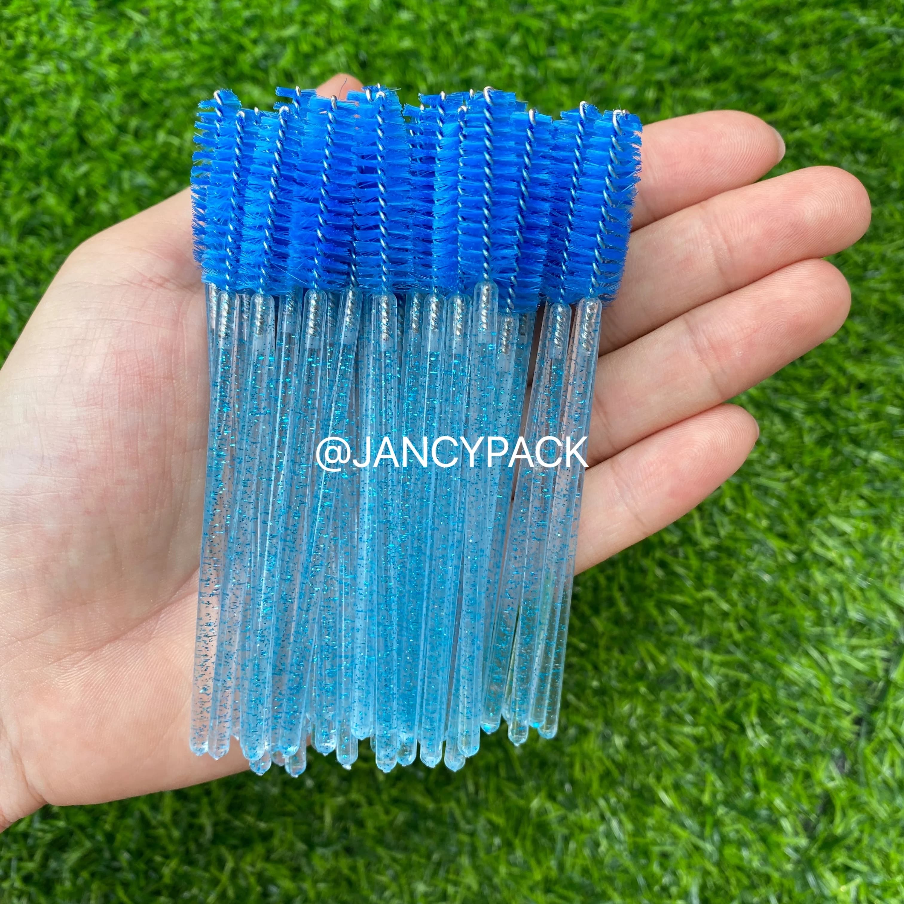 50 Pz/Pack Crystal Makeup Brush Eyelashes Extension Tools Eyebrow Brush Mascara Sticks Applicator Make Up Brushes Tools