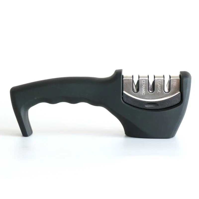 Affilacoltelli da cucina professionale a 3 fasi Utensili da cucina in ceramica con carburo di acciaio al tungsteno diamantato Gomma siliconica antiscivolo