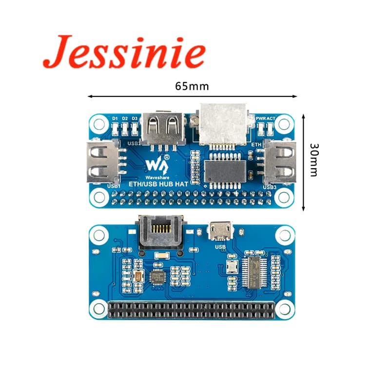 Raspberry Pi 4 B/3B +/3B/Zero W porta di rete da USB a Ethernet RJ45 HUB USB HAT Splitter scheda di sviluppo di espansione 5v