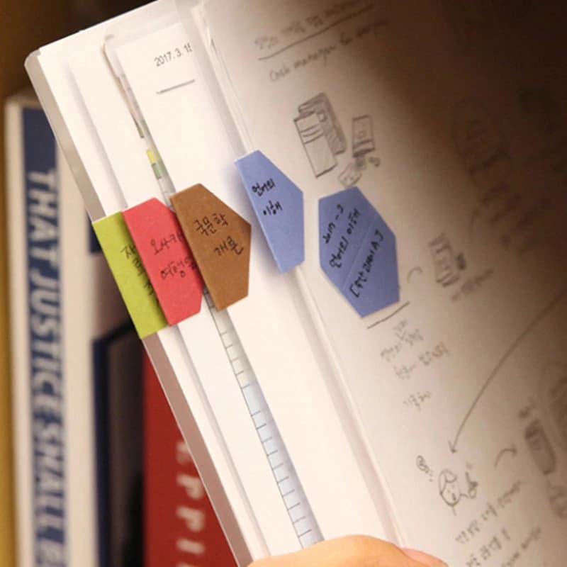 48 pz/2 Lenzuola Indice di Colore Della Caramella Note Appiccicose Notebook Planner Accessori Strumento Indice Adesivo Appiccicoso Messaggio Note Scratch Pad