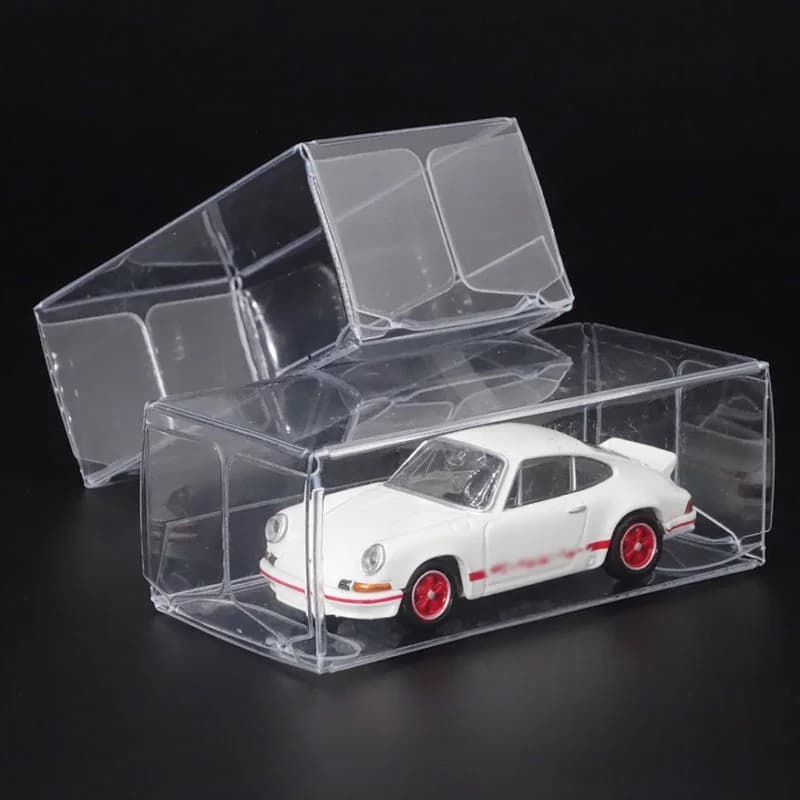 20PCS For 1:64 Model Car Toy Display Box Transparent Plastic Storage Holder Clear Box Case Dust Proof 30*40*82mm