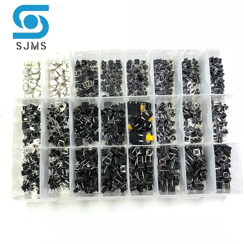 705PCS 24 Models Make-up Kit Switches Micro Button Reset Switch 12*12*7.3 3*6 4.5*4.5 6*6 For Arduino