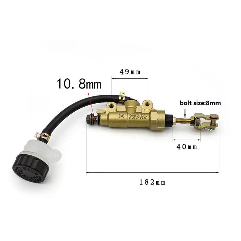 Per Honda Yamaha Ducati Suzuki Aprilia Universale 10mm ATV Go Carrello Pit bike Motocross Moto Pompa Cilindro Maestro del Freno Posteriore