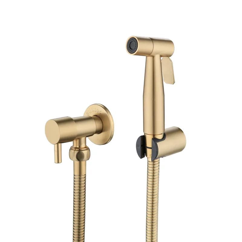 Tuqiu Tenuto In Mano Bidet Spruzzatore Douche Wc Kit Pennello d'oro Shattaf 304 SUS Valvola di Rame Set Jet Bidet Rubinetto Set