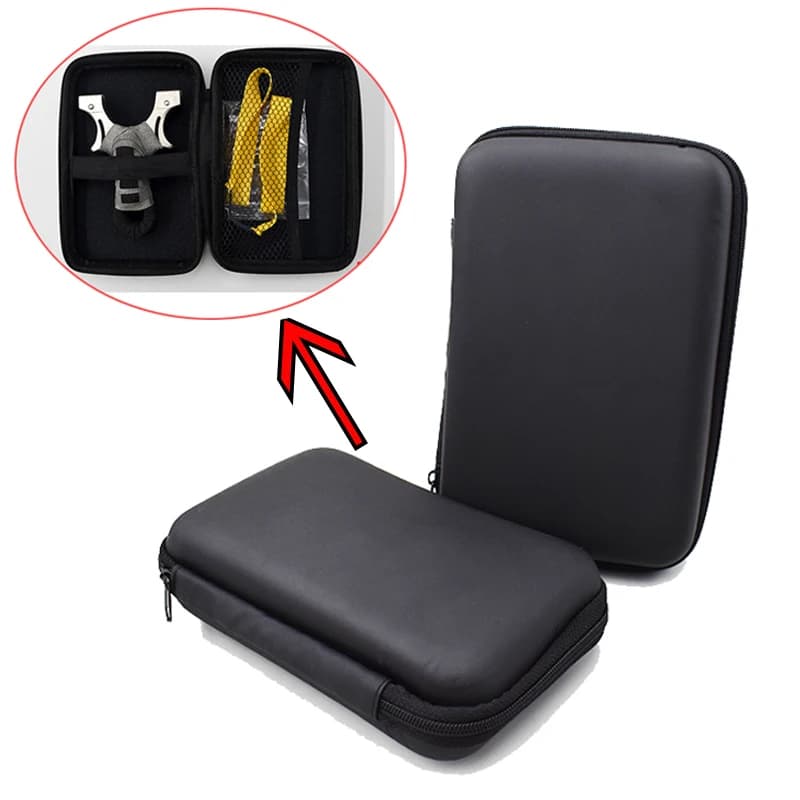 Kit Fionda Portatile with Leather Bag for Steel Balls, Catapulta Storage Box, Accessories & Tools