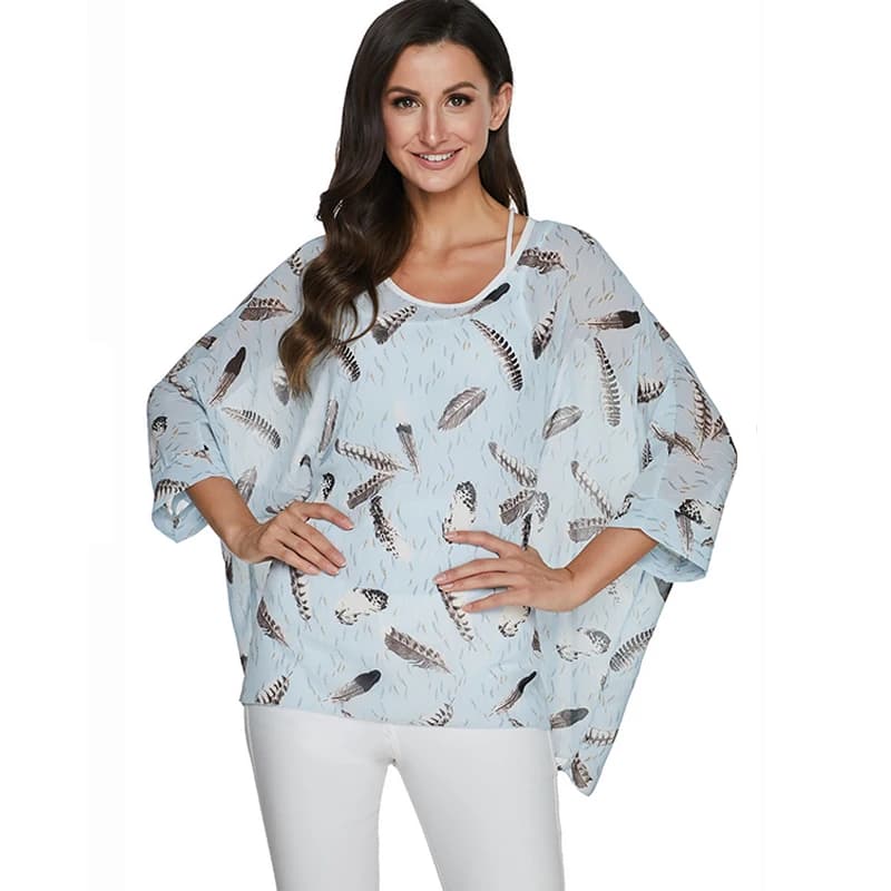 Bhflutter Camisas Mujer 2020 Women Fashion Shirts Kimono Casual Summer Shirt Chiffon Beach Boho Shirts and Sleeves