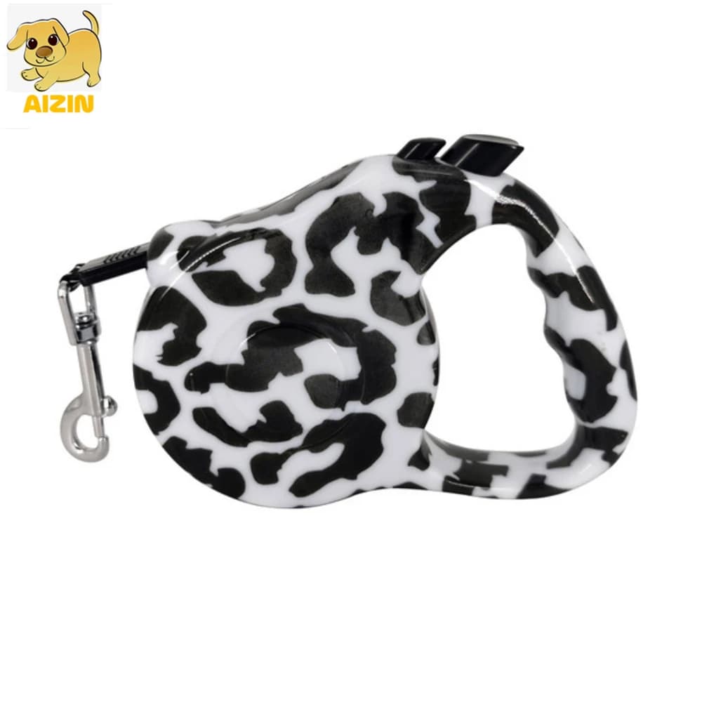 Guinzagli per cani retrattili flessibili automatici 3M/5M stampati per cuccioli di gatto collare in nylon resistente per prodotti per animali domestici di taglia media all'aperto