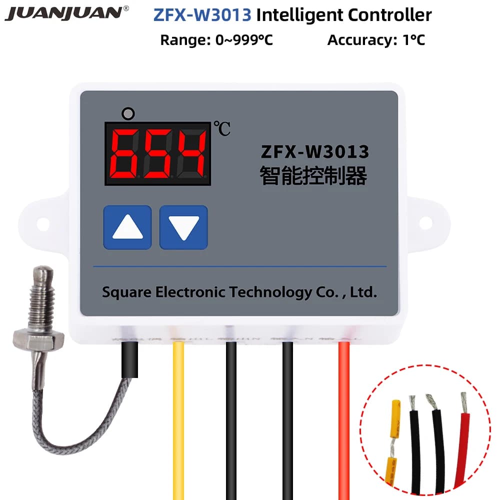 0 ℃ ~999 ℃ Termostato Intelligente ZFX-W3013 Tipo K per Alte Temperature con Termocoppia, Controllore di Temperatura AC 220V