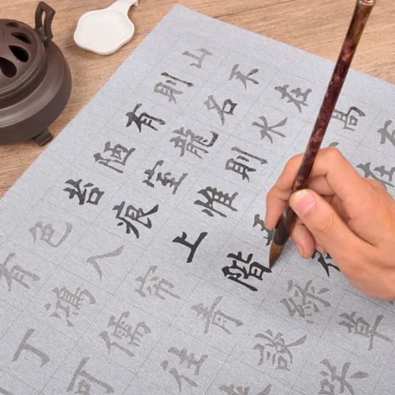 Chinese Calligraphy Copybook Chinese Reusable Water Writing Cloth Imitation Rice Paper Calligraphi Water Writing Cloth Set