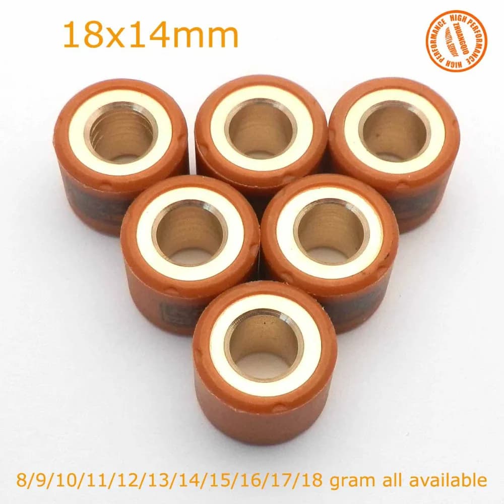 Pesi a rulli scorrevoli per variatore di prestazioni 18X14mm 8 - 18g grammi per GY6 150 125CC KOSO 157QMJ Scooter 4 tempi Go Kart