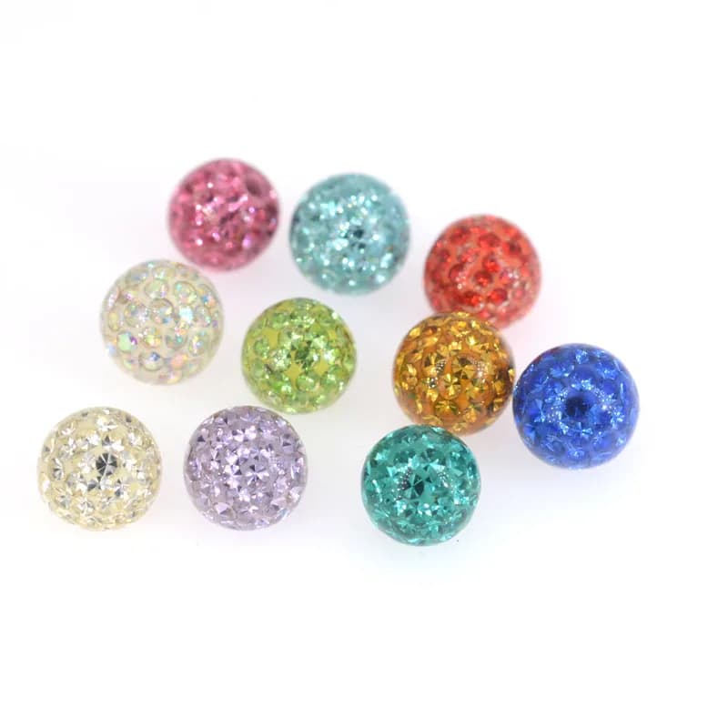 10 Pz 16g e 14g 3-5mm Lingua Bilanciere Anello Del Labbro Dell'orecchio Pancia Sopracciglio Piercing Gioielli 100% Vite di Cristallo CZ 3-5 m Foro Sfere di Ricambio