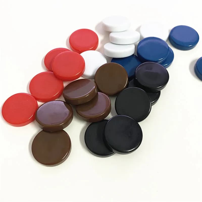 15 pz/set 20mm Nuovo Backgammon Blank Lucido Chip Monete Pawn Pezzi degli Scacchi Accessori