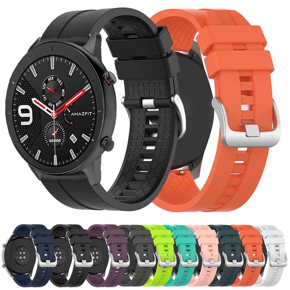 For Huami Amazfit GTR 47mm Sport Silicone Strap 22mm Watch Band Rubber Bracelet Belt Watchband For Huami Amazfit 2 2S