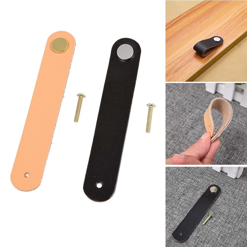 Maniglia per mobile dal design moderno in PU, pomelli per porte da cucina di facile installazione per soggiorno, studio, ufficio domestico