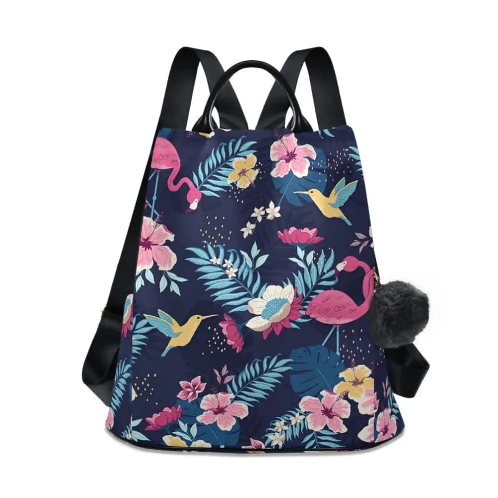 2025 Zaino da donna di nuova moda con stampa floreale Borsa a tracolla da viaggio Ragazza Zaino da scuola piccolo multifunzionale per donna