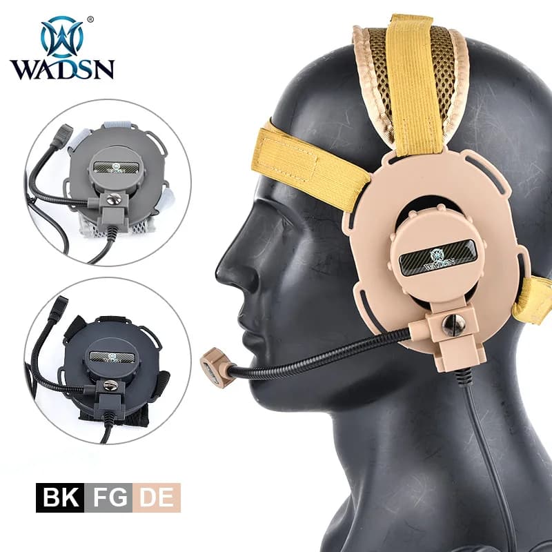 WADSN Bowman Evo II Tactical headset Radio Communication helmet Softair ar15 accessori walkie-talkie U94 PTT Kenwood