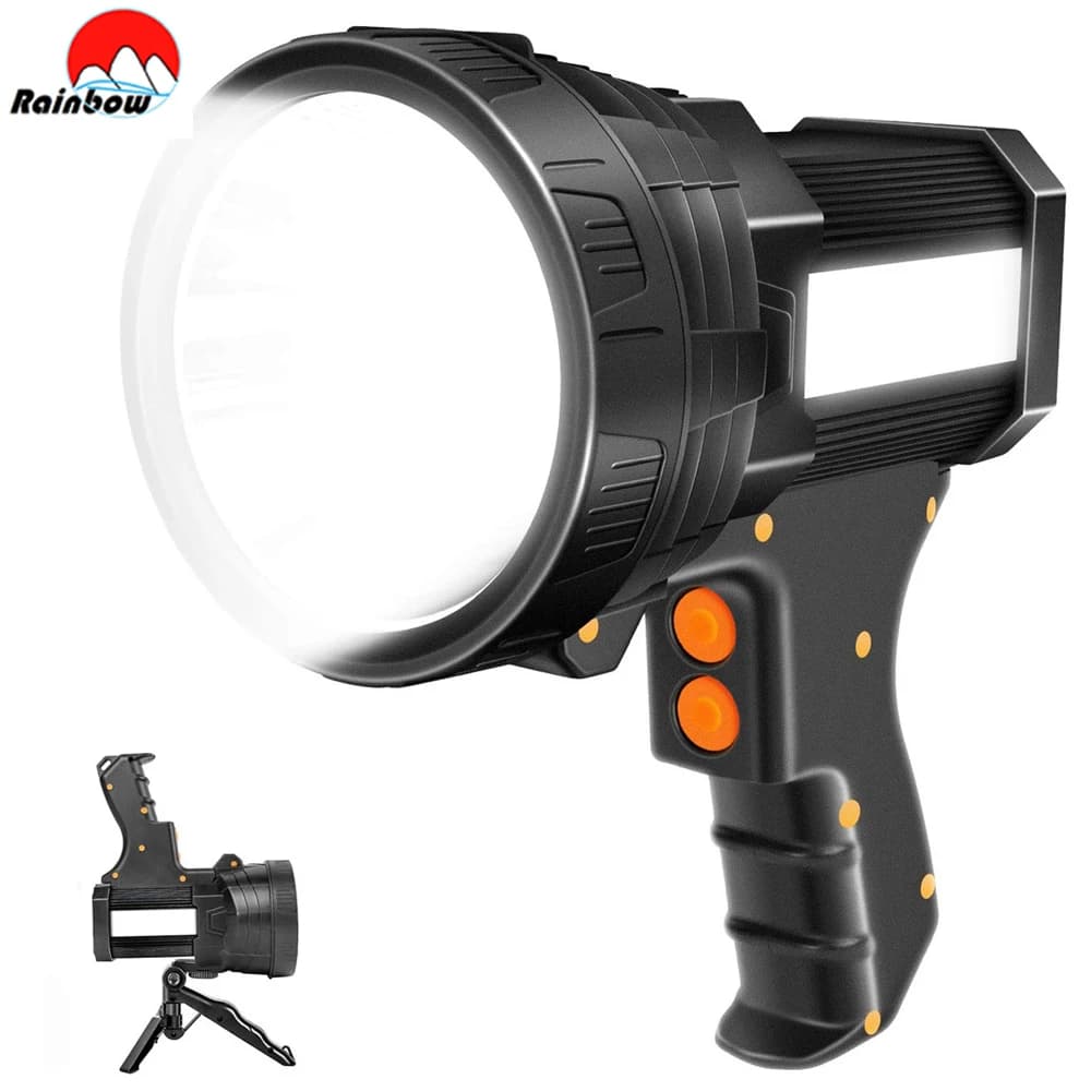 Potente torcia a LED portatile XHP50.2 Torcia ricaricabile Proiettore con staffa montabile Faretto Luce da ciclismo impermeabile