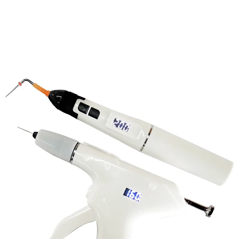 Penna riscaldata con guttaperca per sistema endo per otturazione dentale + pistola/tagomme per denti