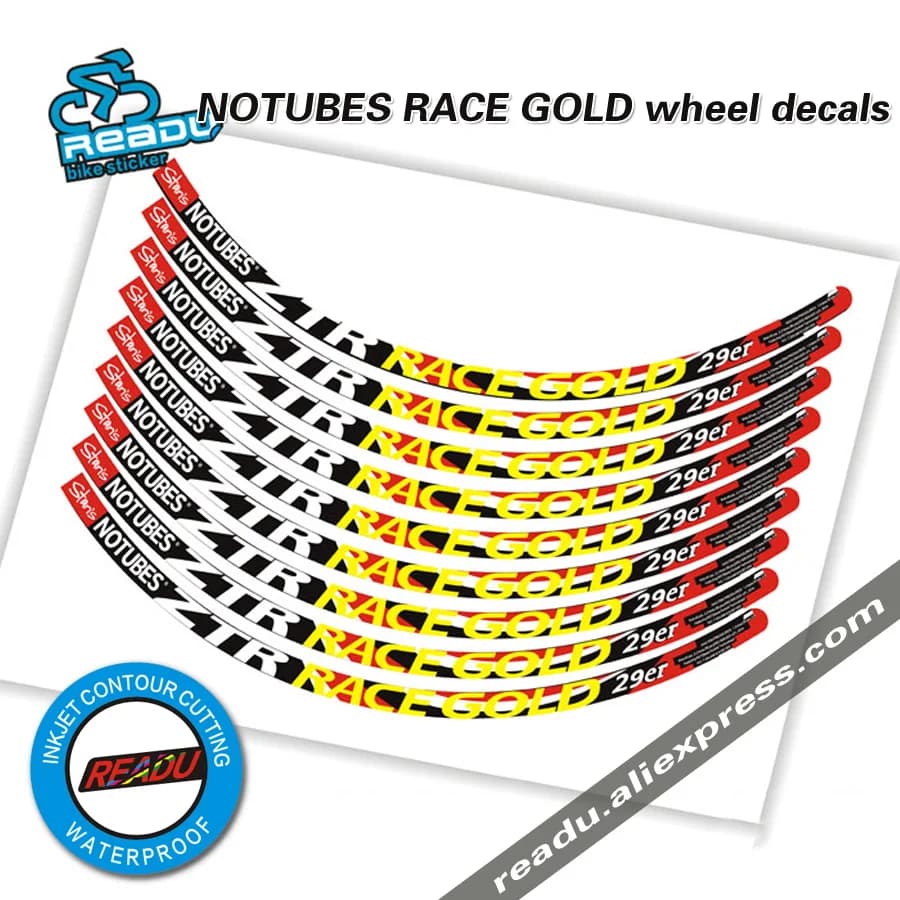 2016 NOTUBE SRACE ORO bike ruote MTB cerchioni adesivi decalcomanie adatto per 29 pollici uso NOTUBE bicicletta adesivi