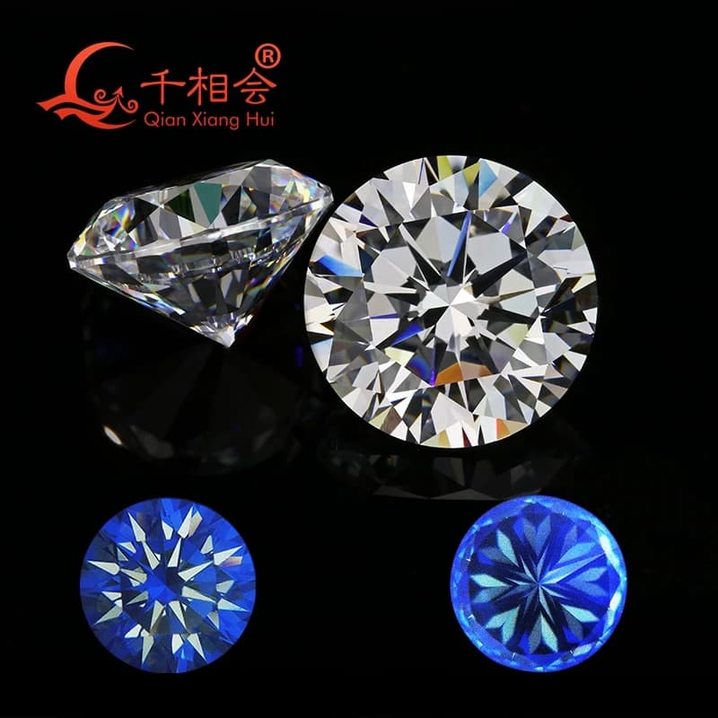 1000 pezzi 6A taglio rotondo brillante taglio stella zirconi bianchi 0,7-2 mm pietre CZ sciolte con 8 cuori e 8 frecce creazione di gioielli