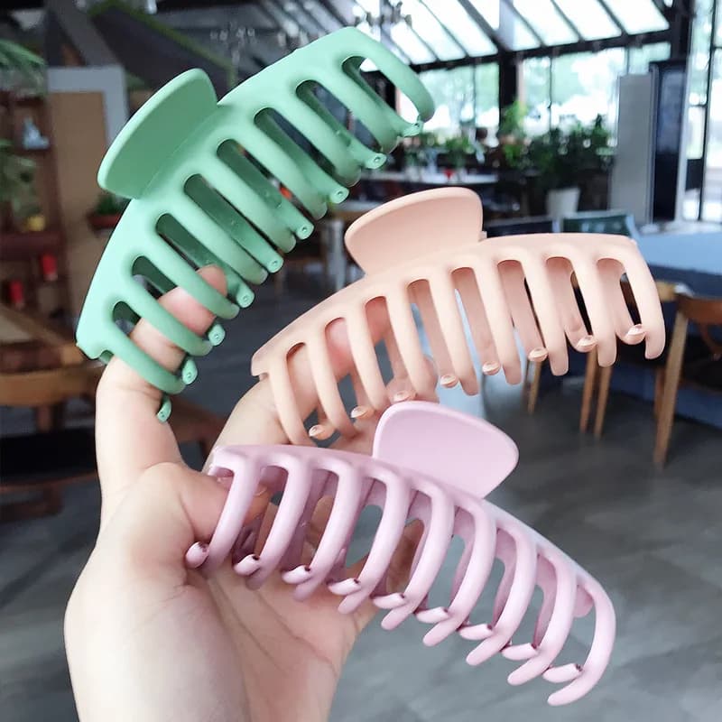 Di nuovo Modo Dolce e versatile semplice grande 11 centimetri clip di capelli di colore opaco bagno capelli fermo Delle Donne della ragazza per i Capelli accessori