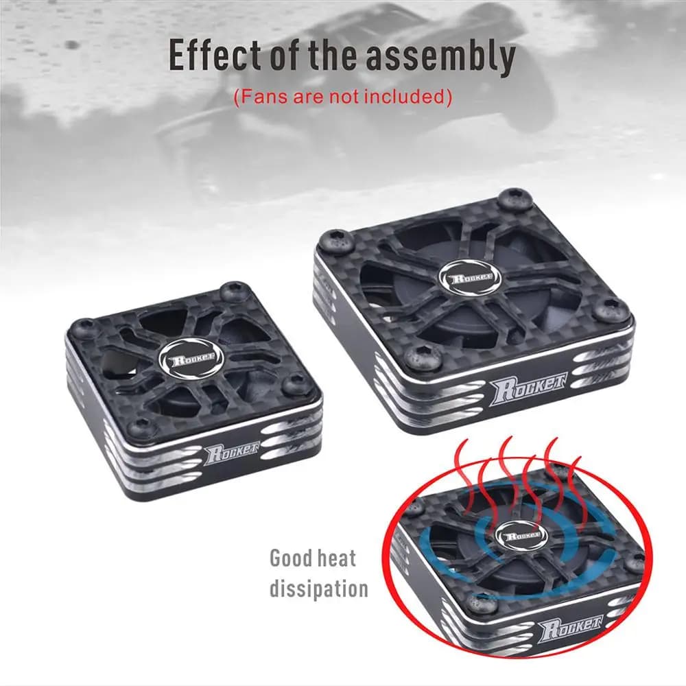 Copertura di protezione per ventola di raffreddamento in carbonio Surpass Hobby Rocket 40x40MM 30x30MM e M3 * 14mm per motore RC ESC e ventola di regolazione elettrica