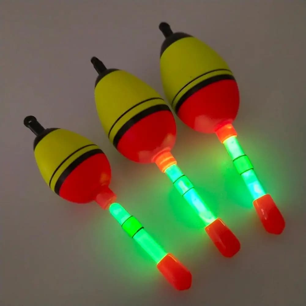 3 Pcs/Lot 5g 10g 15g EVA Bobber Luminous Fishing Float Long Vertical Night Fishing Floats Bobber Work With Lightstick A324