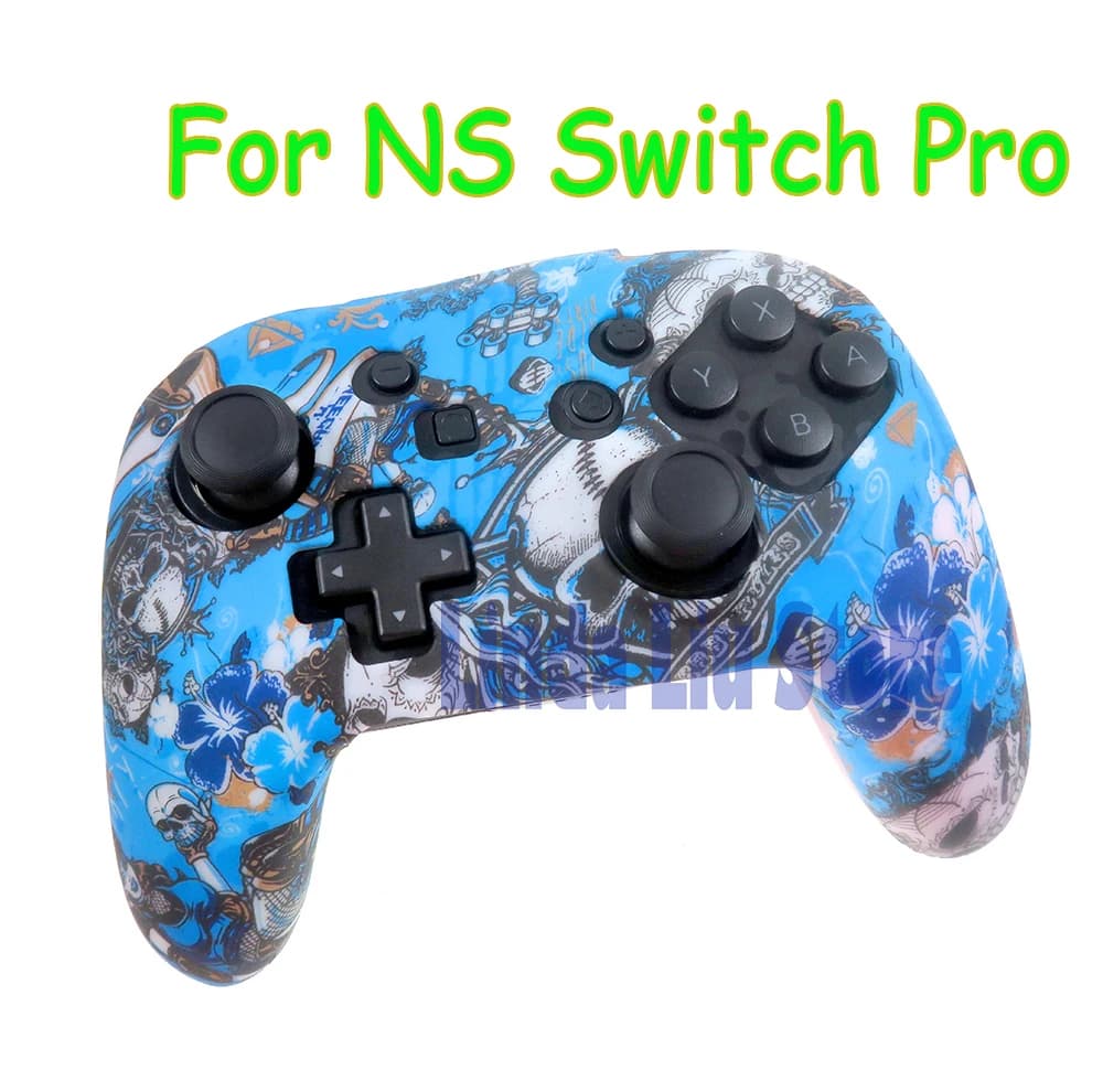 50 Pezzi Cover Protettiva in Silicone con Stampa a Trasferimento ad Acqua per Controller Nintendo Switch Pro, Impugnatura in Gomma