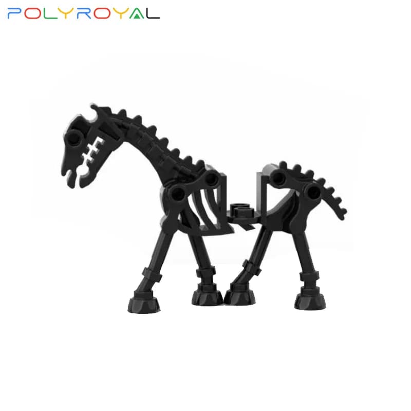 Building Blocks Technicalal parts Black Skeleton Horse 1 PCS MOC compatibile con marchi giocattoli per bambini 59228