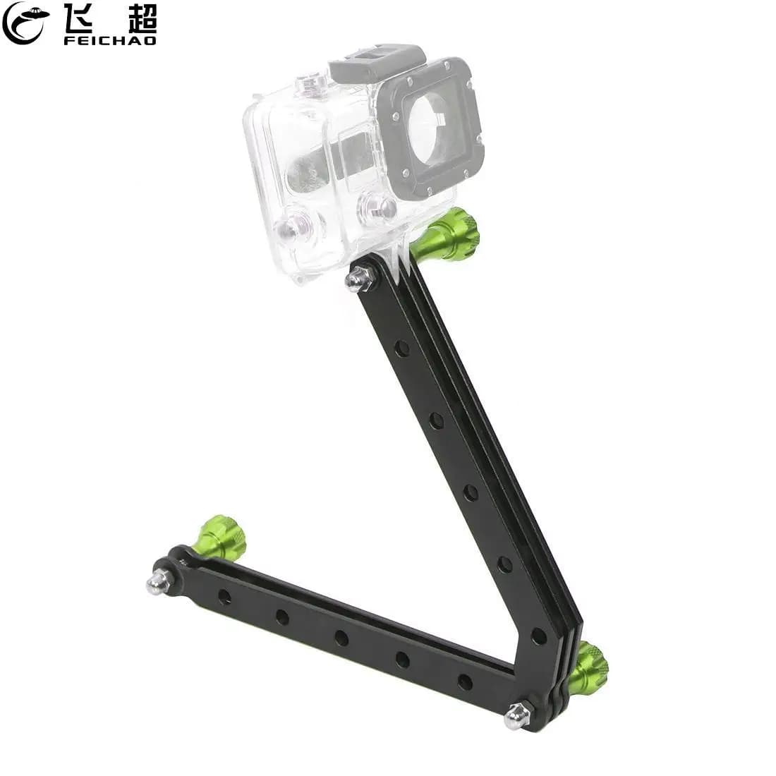 Braccio di prolunga per asta per Selfie CNC con viti a testa zigrinata supporto per asta per casco in lega di alluminio per Gopro Hero 8 7 6 5 Yi Action cam