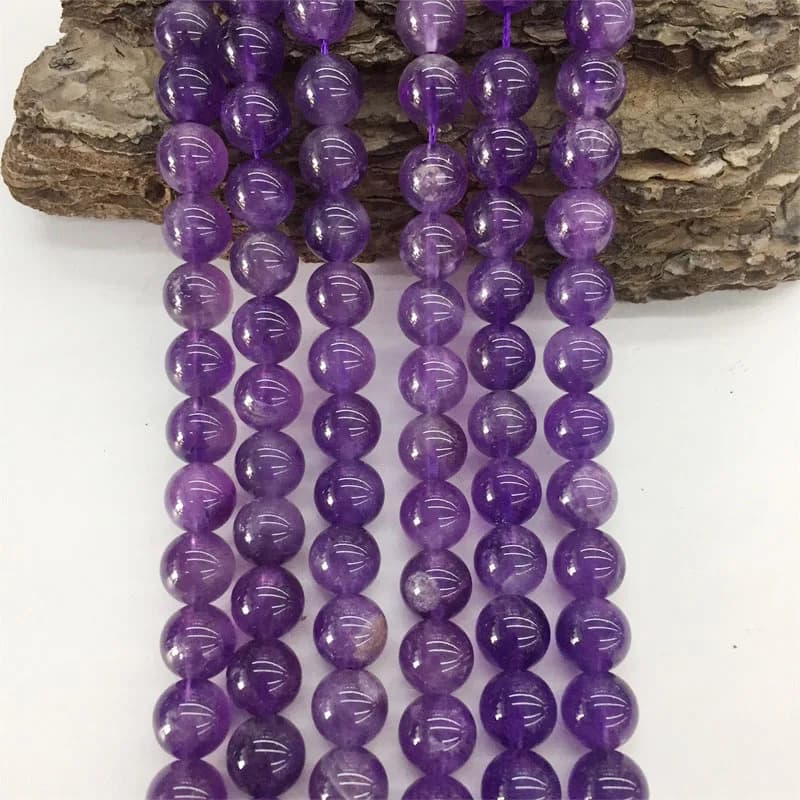 AAAA purple amethyst quartz stone precious natural stone beads for healing energy bracelet jewelry creation DIY 6/8 MM