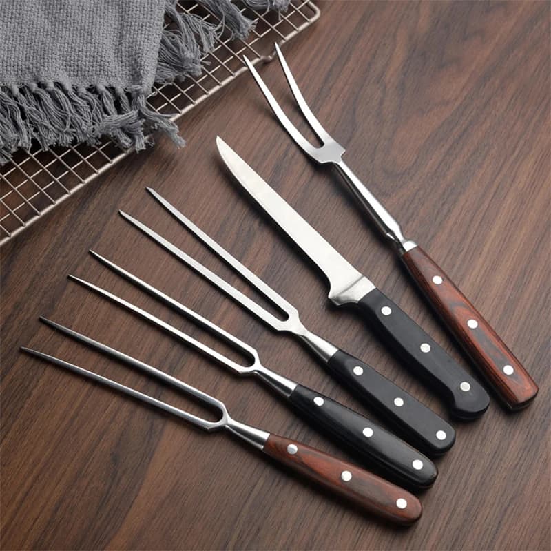 Forchetta per barbecue Strumenti per griglia di manzo Accessori per barbecue Griglia per barbecue portatile in acciaio inossidabile per barbecue da campeggio Griglia per barbecue
