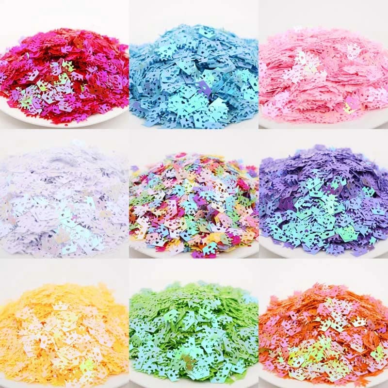 11 millimetri Piccola Corona di Serie di Paillettes Unghie Artistiche Dei Vestiti Della Decorazione Della Decorazione Materiale Accessori Rifornimenti Del Partito di Nozze Paillettes